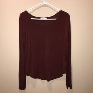 Maroon top